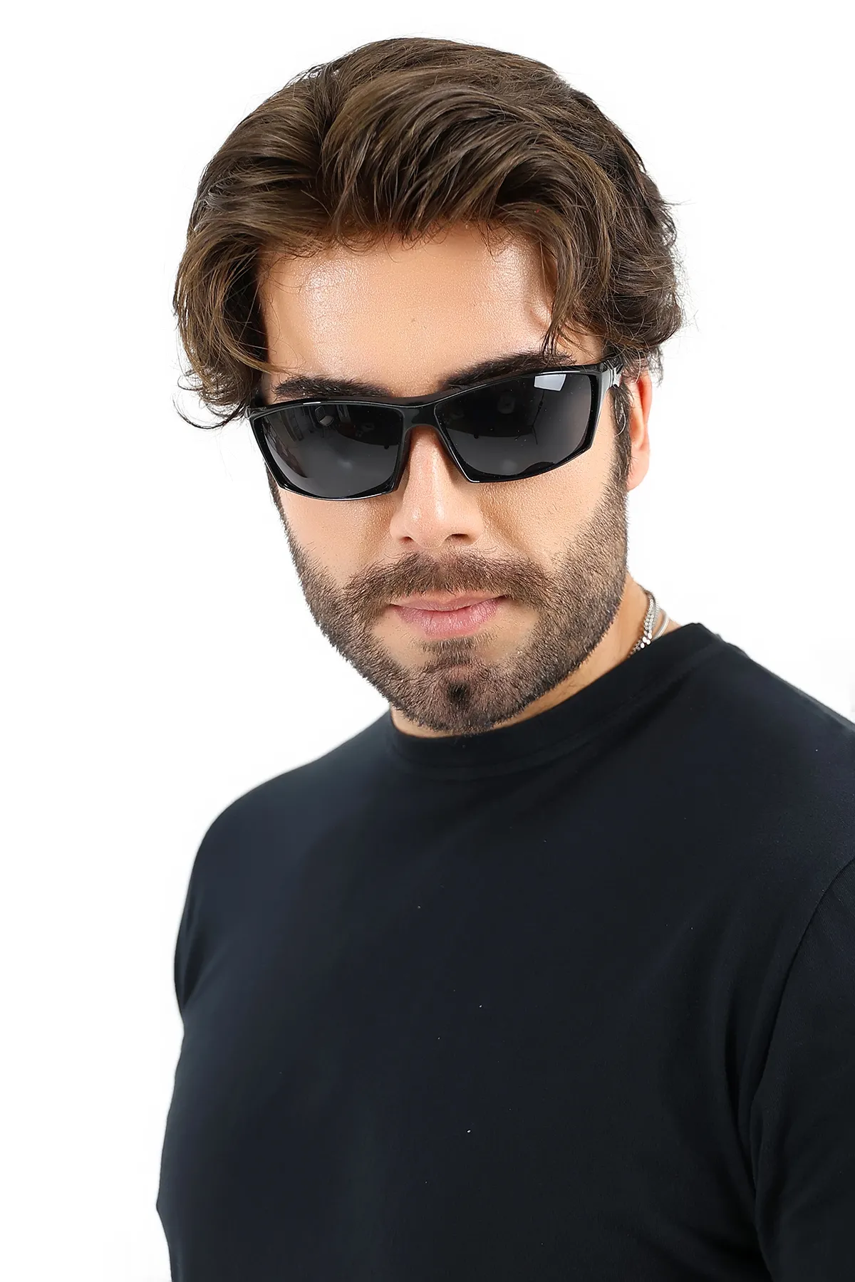 Erkek UV400 Siyah Sportif Motorcu Güneş Gözlüğü Oksit Detay WP25-31 C2 Erkek UV400 Siyah Sportif Motorcu Güneş Gözlüğü Oksit Detay WP25-31 C2