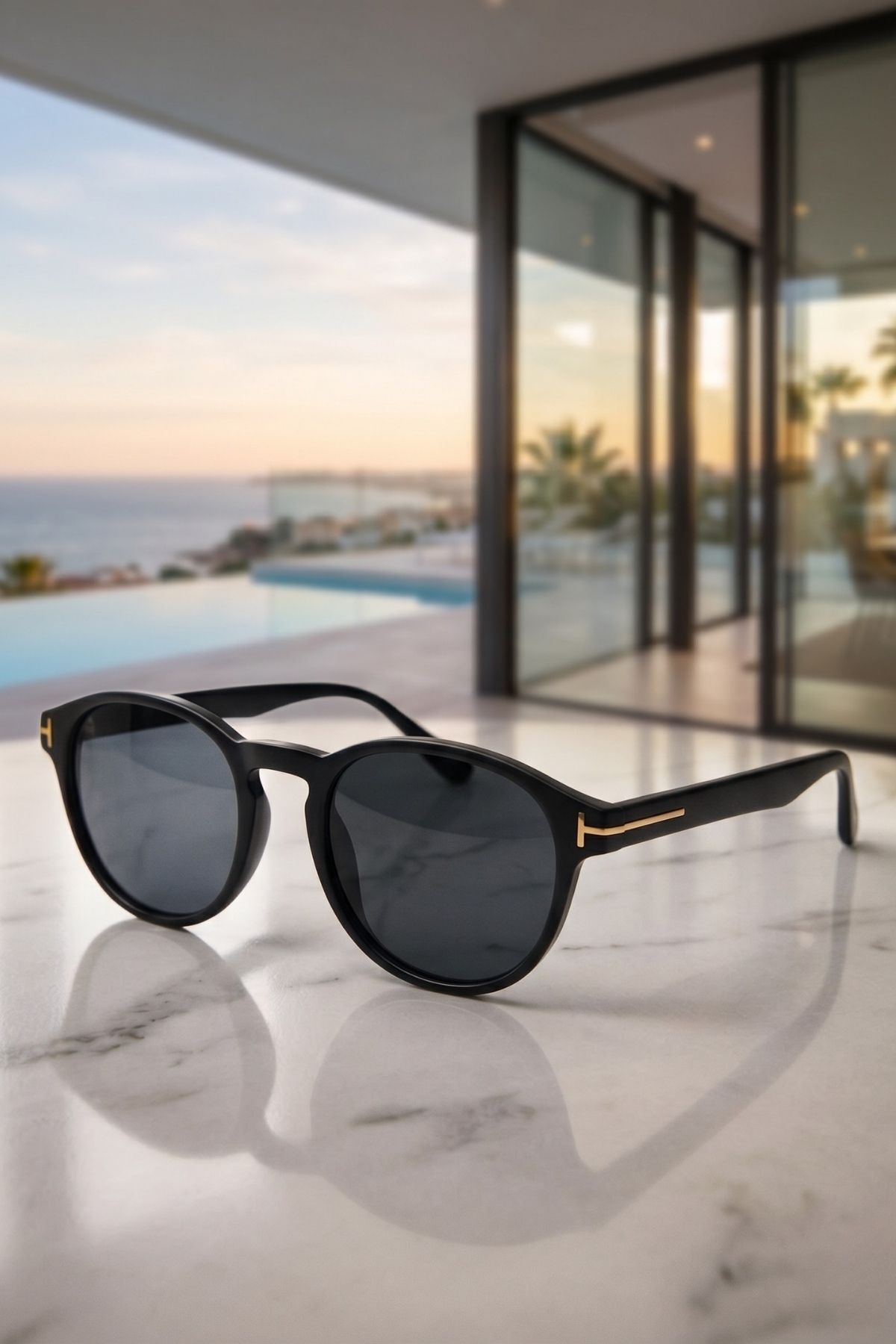 Kadın UV400 Siyah Oval Güneş Gözlüğü Gold Detay WP25-14 C2 Kadın UV400 Siyah Oval Güneş Gözlüğü Gold Detay WP25-14 C2