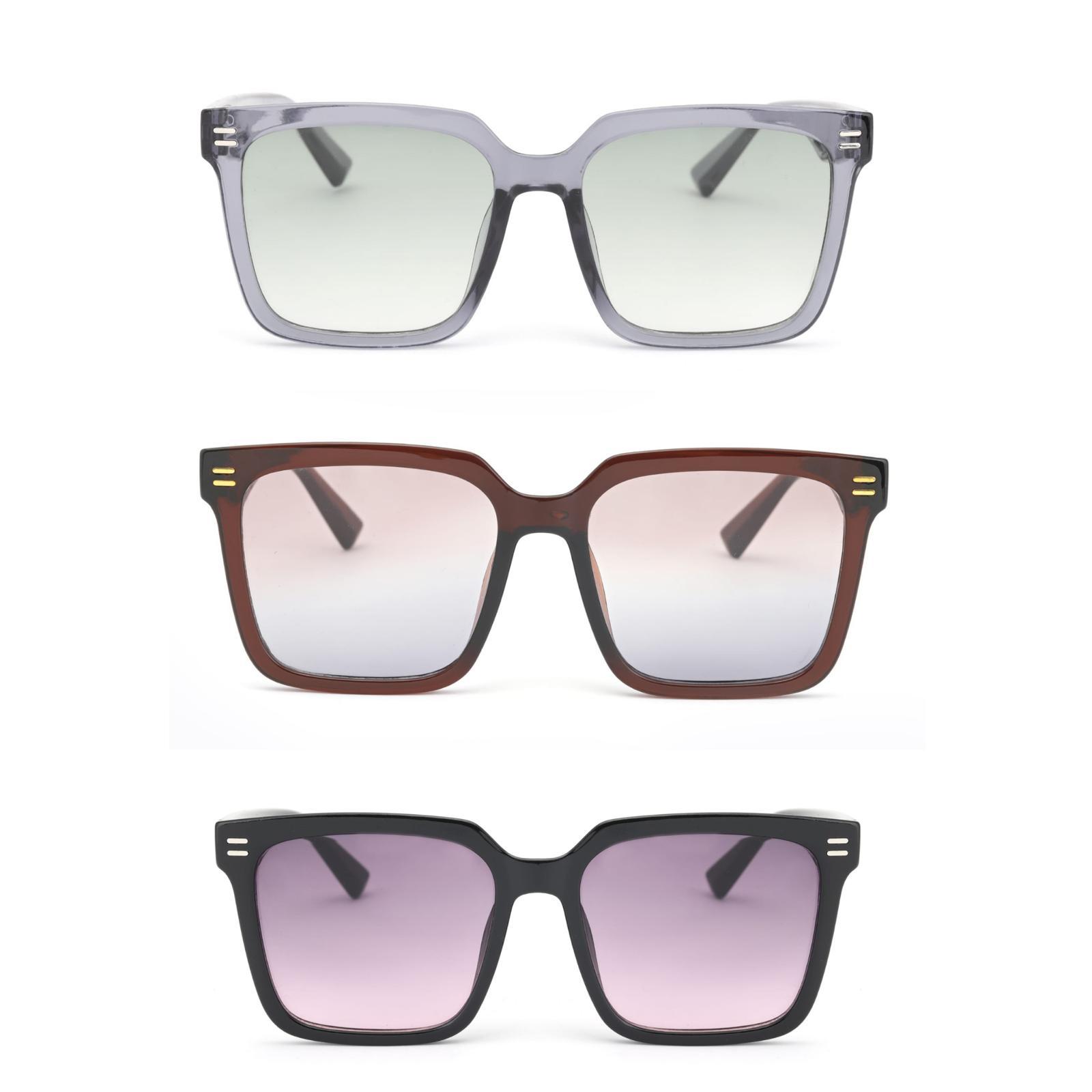 3lü Avantaj Seti Kadın UV400 Koruma Kare Güneş Gözlüğü 23002