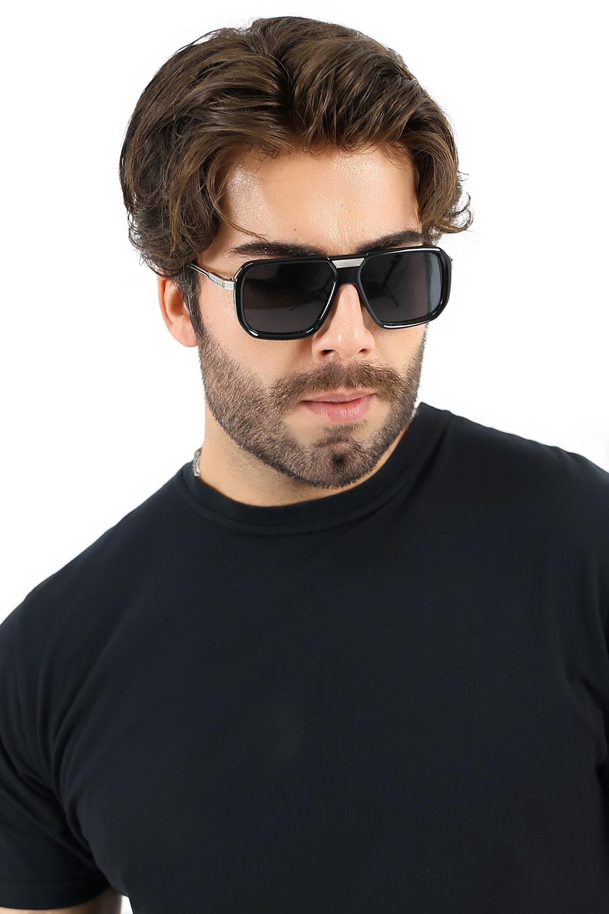 Erkek Siyah Sportif UV400 Güneş Gözlüğü WP25-35 C2