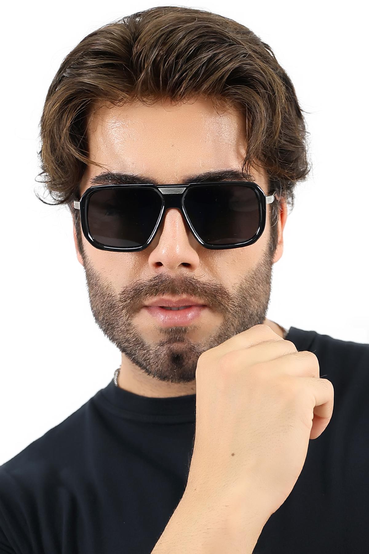 Erkek Siyah Sportif UV400 Güneş Gözlüğü WP25-35 C2