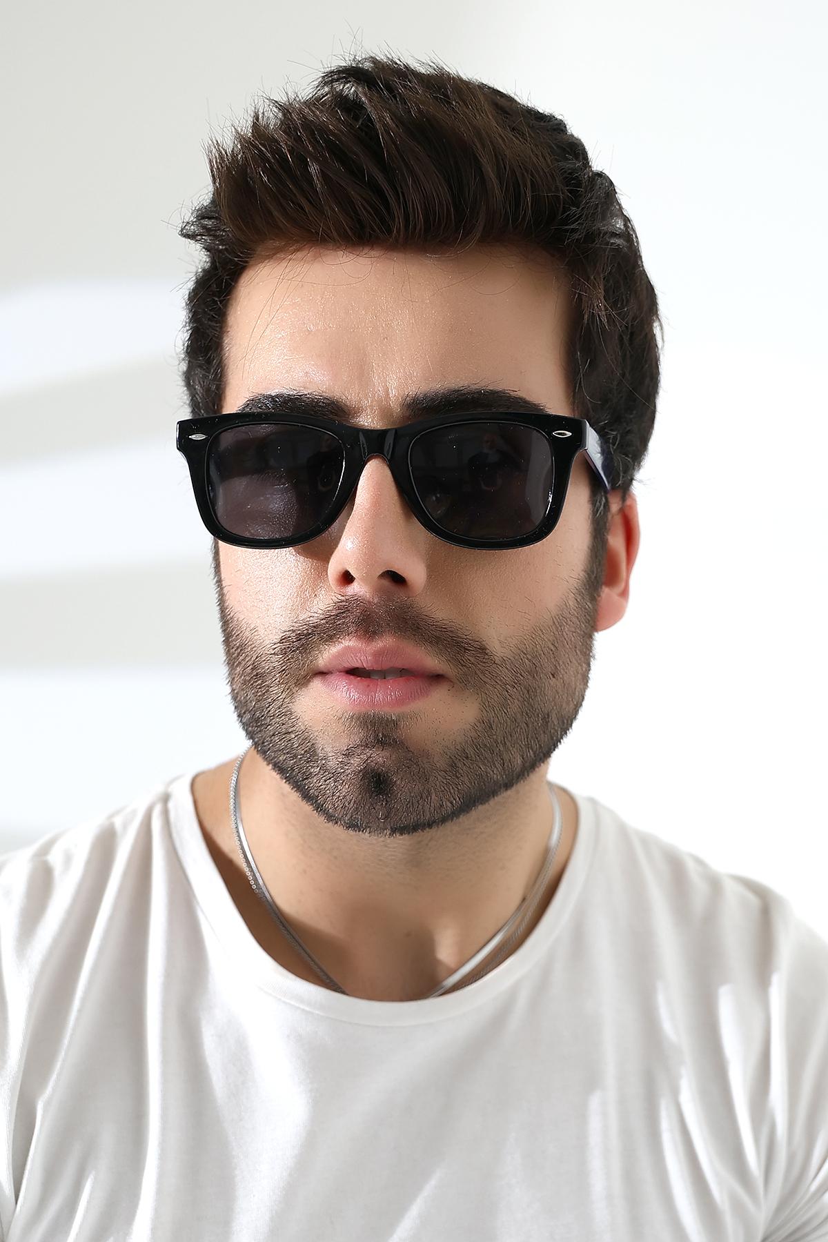 Erkek Wayfare Siyah-Mavi Polarize Güneş Gözlüğü 23045-2 c0233 p E