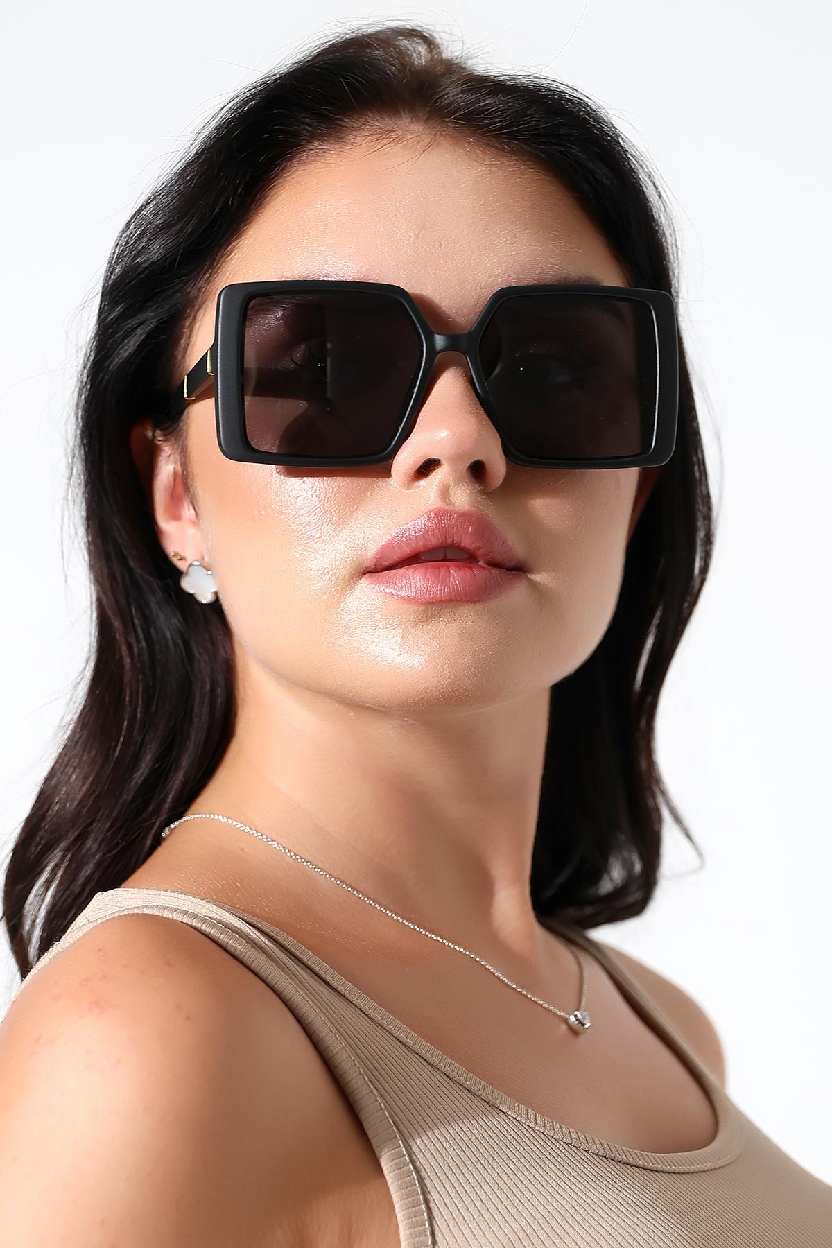 Kadın Kelebek Gold Aksesuarlı UV400 Güneş Gözlüğü 23066 C2 Mat
