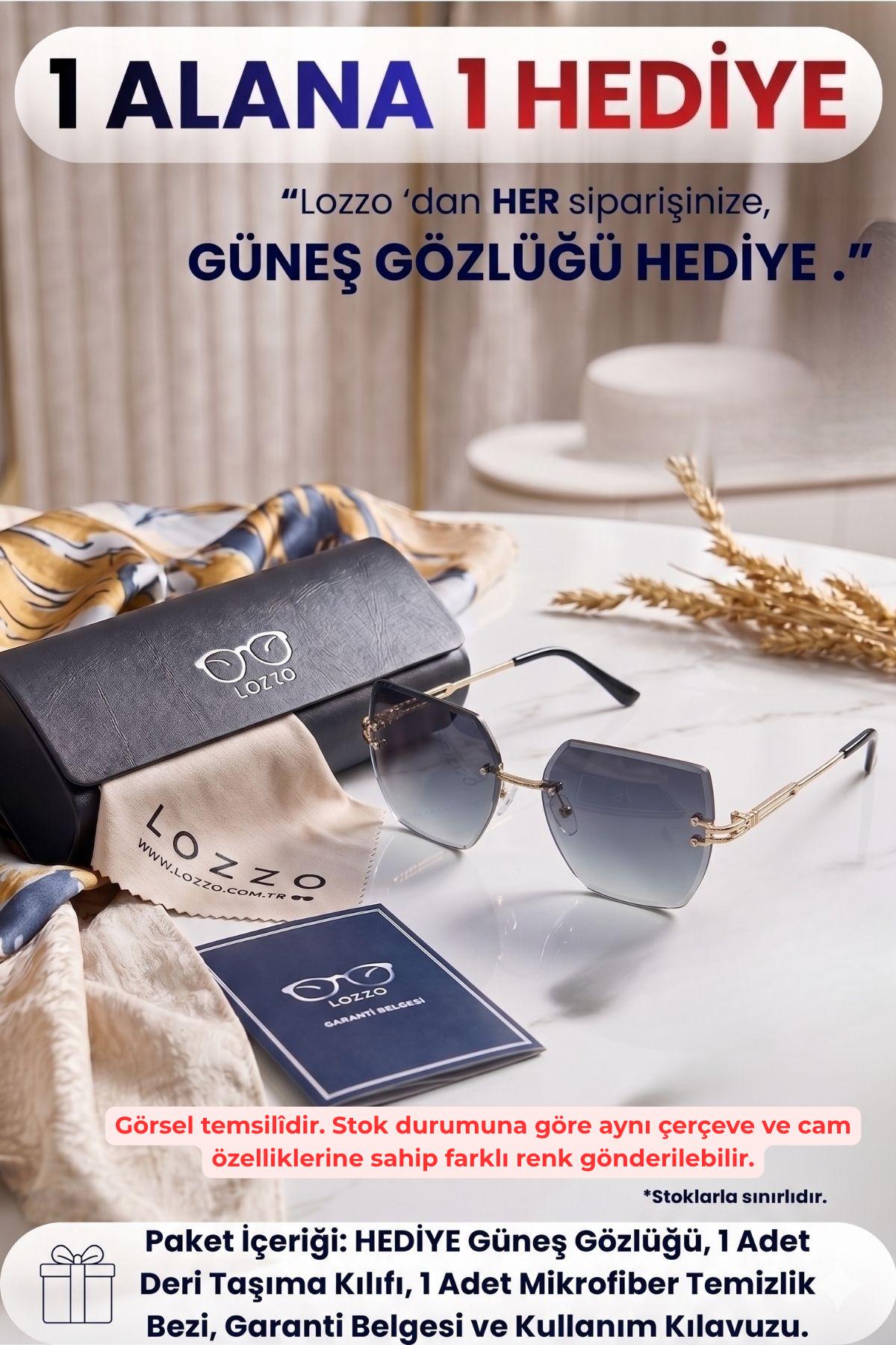 Kadın UV400 Kare Bal Nude Degrade Cam Güneş Gözlüğü 23043 C4 Deg