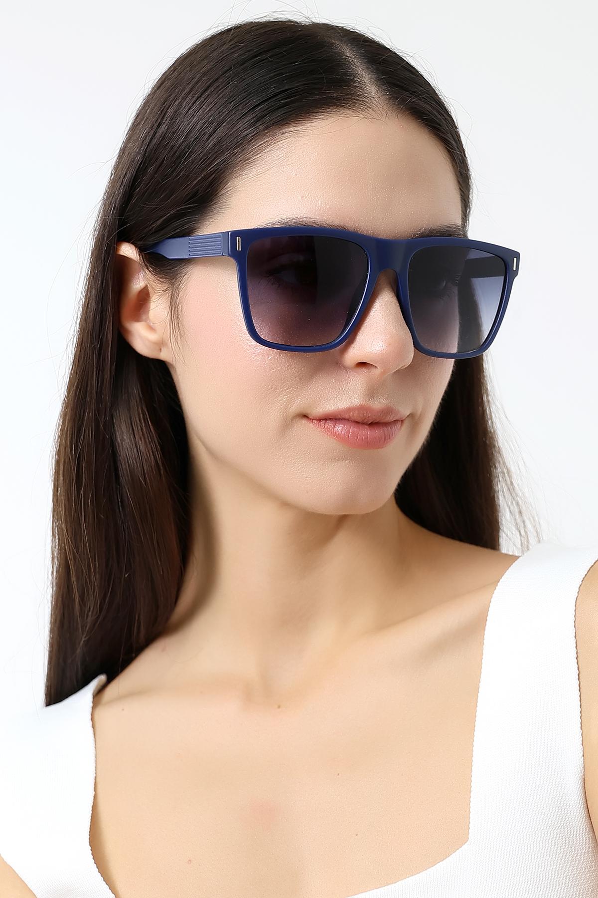 Unisex Kare Lacivert Degrade UV400 Güneş Gözlüğü 23041 c33 