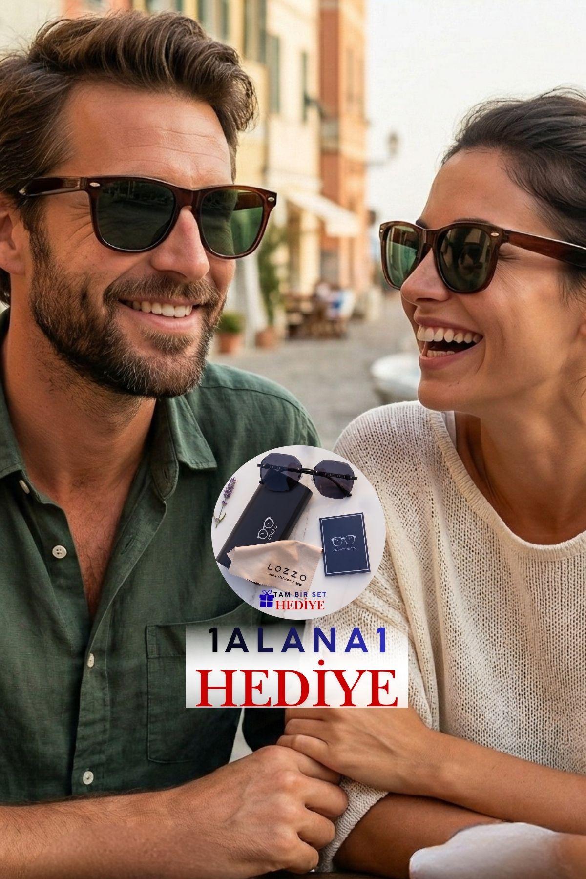 Unisex Polarize Wayfare Kahverengi Güneş Gözlüğü 23045-3 c3